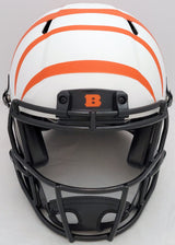 Ja'Marr Chase Autographed Cincinnati Bengals Lunar Eclipse White Full Size Authentic Speed Helmet Beckett BAS QR Stock #205623