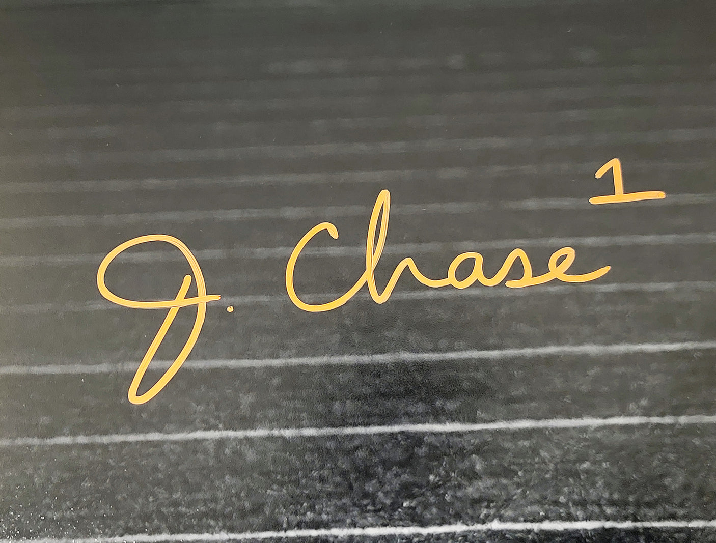 Ja'Marr Chase Autographed 16x20 Photo Cincinnati Bengals Spotlight Beckett BAS QR Stock #205626