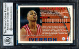 Allen Iverson Autographed 1996-97 Topps Rookie Card #171 Philadelphia 76ers Auto Grade Gem Mint 10 Beckett BAS Stock #205786