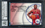 Allen Iverson Autographed 1996-97 Fleer Rookie Card #235 Philadelphia 76ers Auto Grade Gem Mint 10 Beckett BAS #14128964
