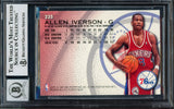 Allen Iverson Autographed 1996-97 Fleer Rookie Card #235 Philadelphia 76ers Auto Grade Gem Mint 10 Beckett BAS #14128965