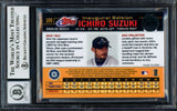 Ichiro Suzuki Autographed 2001 eTopps Rookie Card #100 Seattle Mariners Auto Grade Gem Mint 10 Beckett BAS #14129128