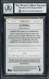 Ichiro Suzuki Autographed 2009 Topps Ticket To Stardom Card #TSP-39 Seattle Mariners Auto Grade Gem Mint 10 With Jersey Relic Beckett BAS #14129313