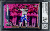 Ichiro Suzuki Autographed 2020 Topps Chrome Update Pink Wave Refractor Card #U-64 Seattle Mariners Auto Grade Gem Mint 10 Beckett BAS #14129315