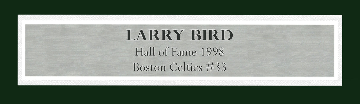 Boston Celtics Larry Bird Autographed Framed Green Jersey PSA/DNA Stock #265810
