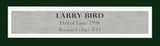 Boston Celtics Larry Bird Autographed Framed Green Jersey PSA/DNA Stock #265810