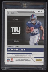 2018 Panini Obsidian Saquon Barkley Rookie Jersey Ink /100