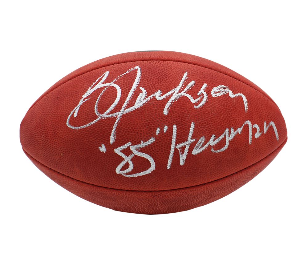Bo Jackson Autographed Wilson Duke Metallic Official Heisman 85 Inscription