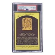 Lou Boudreau Signed 4x6 Cleveland HOF Plaque Card PSA/DNA 85027794 - Sports Integrity