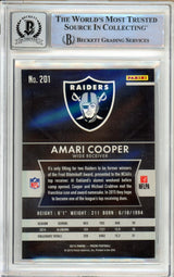 2015 Panini Prizm #201A Amari Cooper RC Raiders BGS Autograph 10