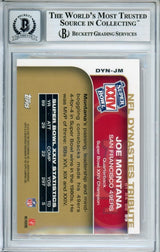2008 Topps Chrome Dynasties #DYNJM Joe Montana San Francisco 49ers BGS Autograph