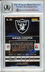 2015 Panini Prizm #201A Amari Cooper RC Raiders BGS Autograph 10