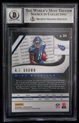 2019 Panini Prizm #344 AJ Brown Tennessee Titans BGS Autograph 10