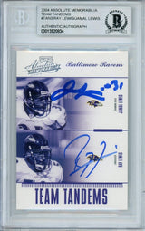 2004 Absolute Memorabilia Team Tandems #TAN3 Ray Lewis / Jamal Lewis Ravens BGS