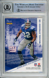 2019 Elite Title Waves #13 Michael Strahan RC New York Giants BGS Autograph 10