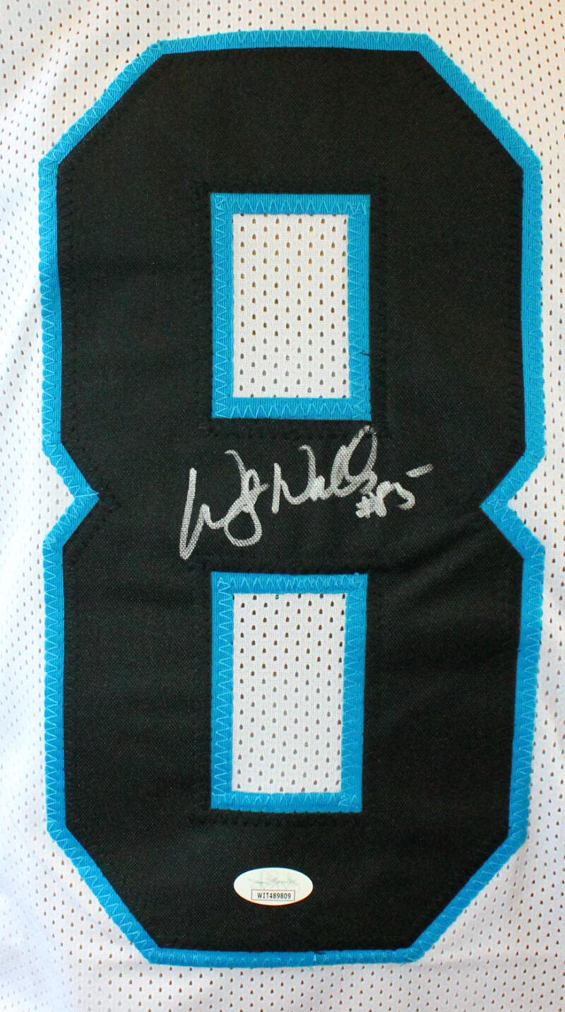 Wesley Walls Autographed White Pro Style Jersey- JSA Witnessed Auth *Silver