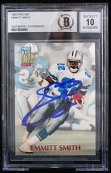 1992 Pro Set #1 Emmitt Smith Auto Dallas Cowboys BGS Autograph 10