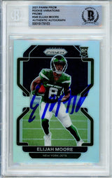 2021 Panini Prizm Silver Rookie Variations #346 Elijah Moore Jets BGS Auto 10