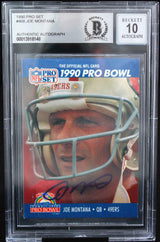 1990 Pro Set #408 Joe Montana Auto San Francisco 49ers BGS Autograph 10