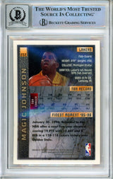 1995-96 Topps Finest #252 Magic Johnson Los Angeles Lakers BGS Autograph 10