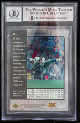 1996 SP #22 Emmitt Smith Auto Dallas Cowboys BGS Autograph 10