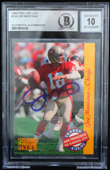 1993 Pro Line Live #124 Joe Montana Auto Kansas City Chiefs BGS Autograph 10
