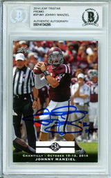 2014 Leaf TRISTAR Promo #SPJM1 Johnny Manziel RC A&M BGS Autograph 10