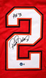 Ronde Barber Autographed Red Pro Style Jersey w/HOF - Beckett W Hologram *Black