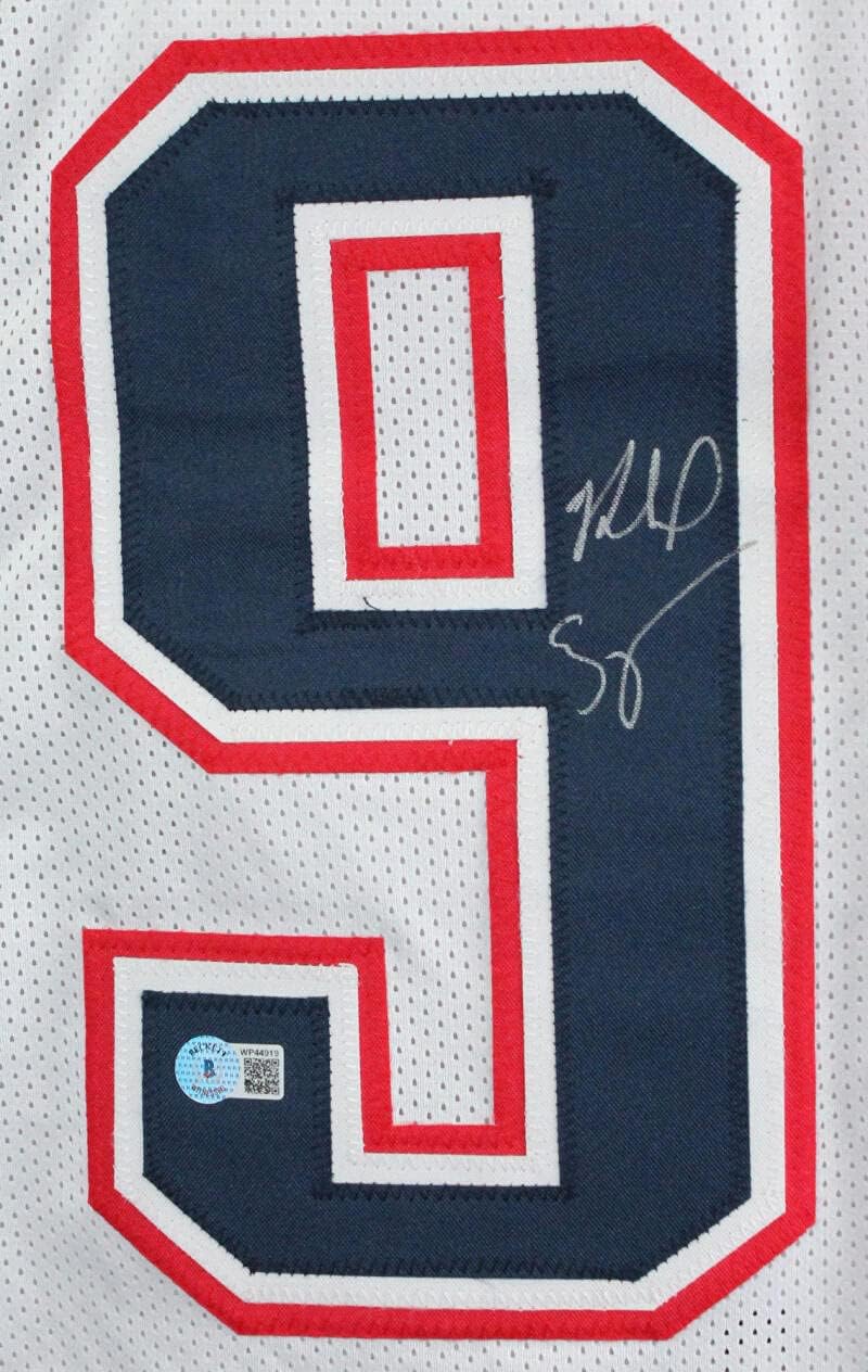Richard Seymour Autographed White Pro Style Jersey- Beckett W *Silver