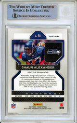 2021 Panini Prizm Red Cracked Ice #50 Shaun Alexander Seahawks BGS Autograph 10