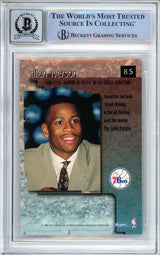1996-97 Skybox Premium #85 Allen Iverson RC 76ers BGS Autograph 10