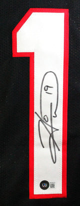 Hines Ward Autographed Black College Style Jersey- Beckett W *Black