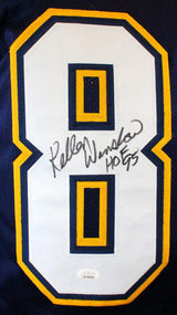 Kellen Winslow Autographed Blue Pro Style Jersey w/ HOF - JSA W Auth *8
