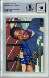 1993 Topps Stadium Club #384A Michael Strahan RC New York Giants BGS Auto 10