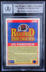 1990 Score #594 Joe Montana Auto San Francisco 49ers BGS Autograph 10