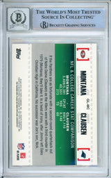 2010 Topps Gridiron Lineage #GLMC Joe Montana San Francisco 49ers BGS Autograph