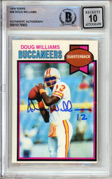 1979 Topps #48 Doug Williams RC Tampa Bay Buccaneer's BGS Autograph 10
