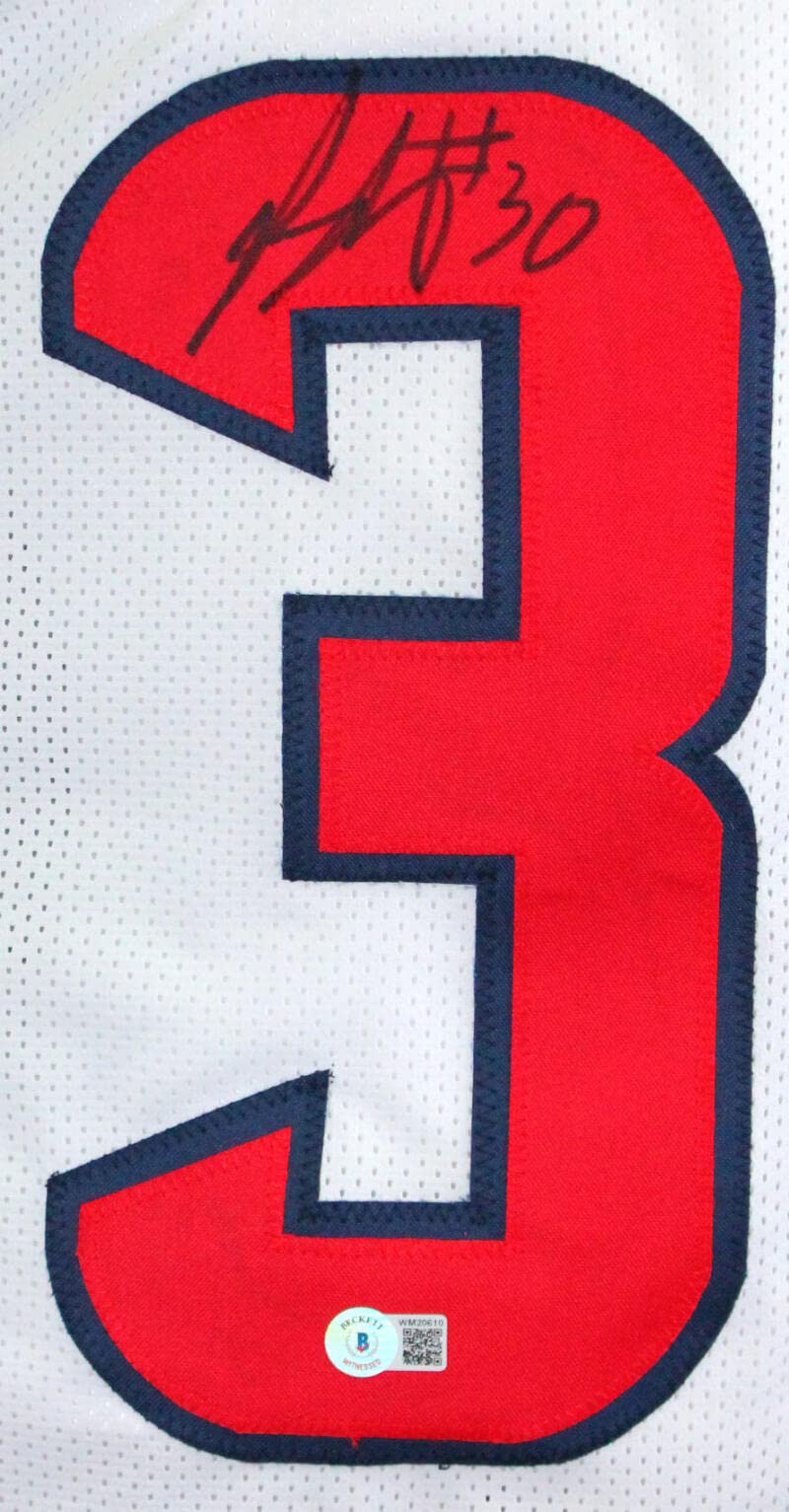 Phillip Lindsay Autographed White Pro Style Jersey-Beckett W Hologram