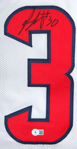 Phillip Lindsay Autographed White Pro Style Jersey-Beckett W Hologram