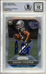 2015 Panini Prizm #201A Amari Cooper RC Raiders BGS Autograph 10