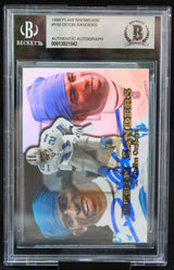 1999 Flair Showcase #150 Deion Sanders Dallas Cowboys BGS Autograph 10