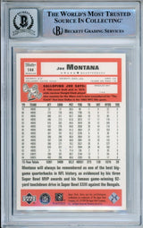 1999 Upper Deck Retro #144 Joe Montana Auto San Francisco 49ers BGS Autograph 10