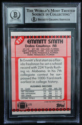 1990 Topps Traded #27T Emmitt Smith Auto Dallas Cowboys BGS Autograph 10