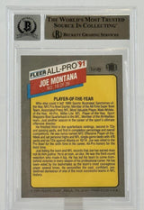 1991 Fleer All-Pros #19 Joe Montana Auto San Francisco 49ers BGS Autograph 10