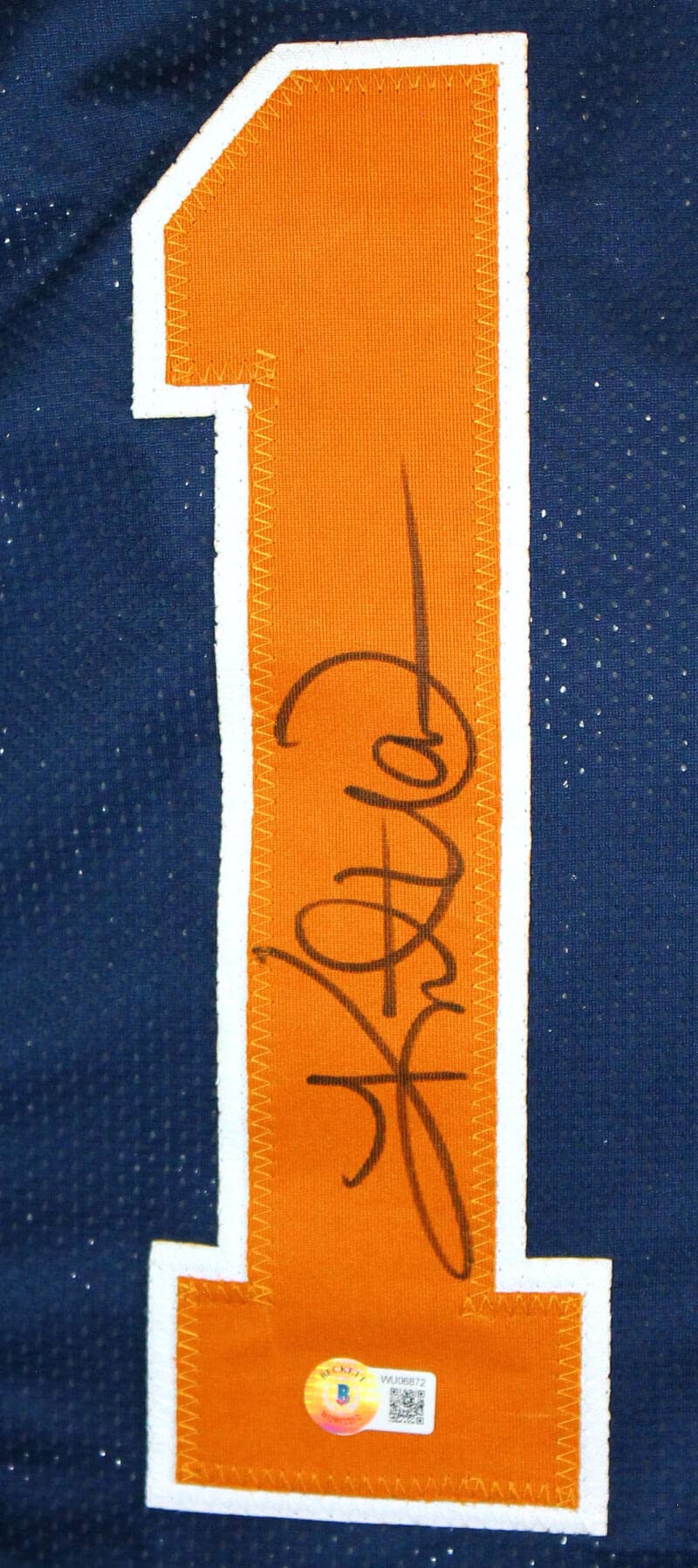 Kurt Warner Autographed Blue/Gold Pro Style Jersey-Beckett W Hologram *Black