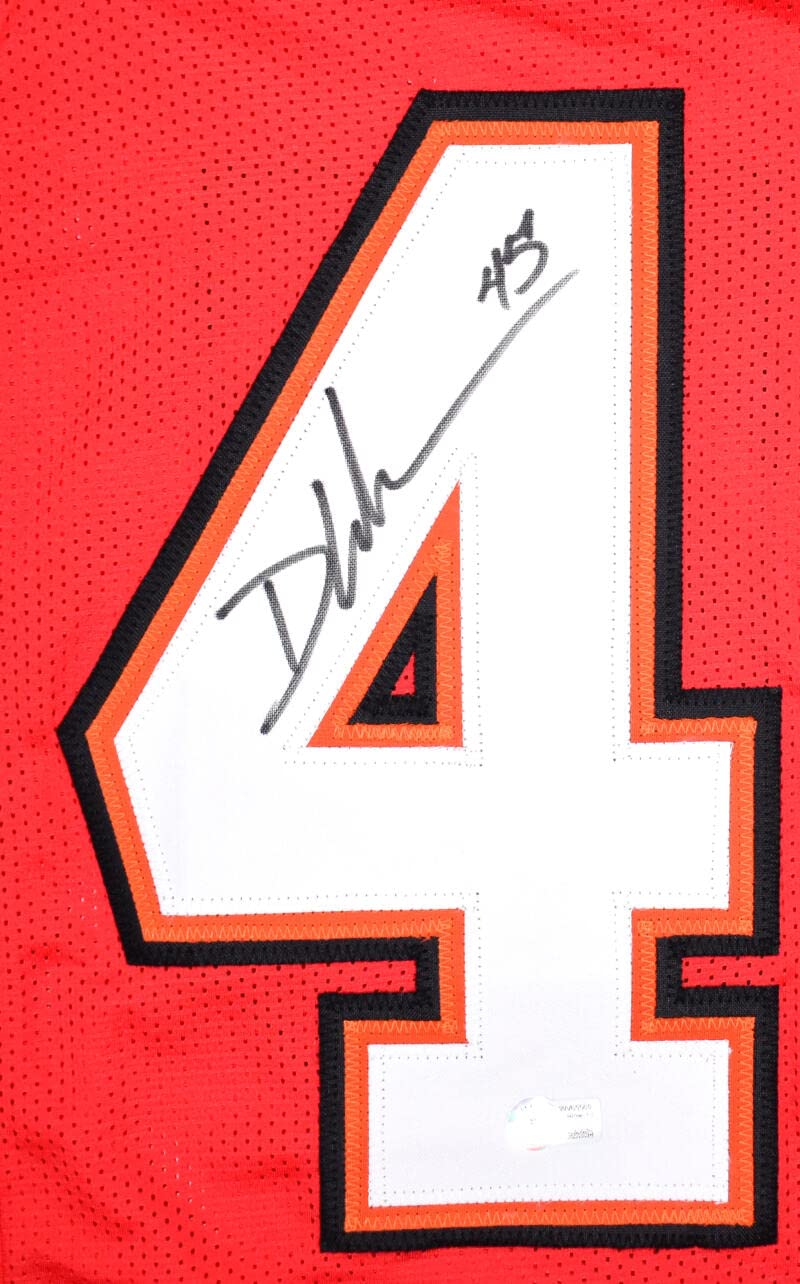 Devin White Autographed Red Pro Style Jersey - Beckett W Hologram *Black