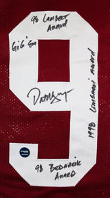 Dat Nguyen Signed Maroon College Style Jersey w/4 Inscriptions- Prova *Black