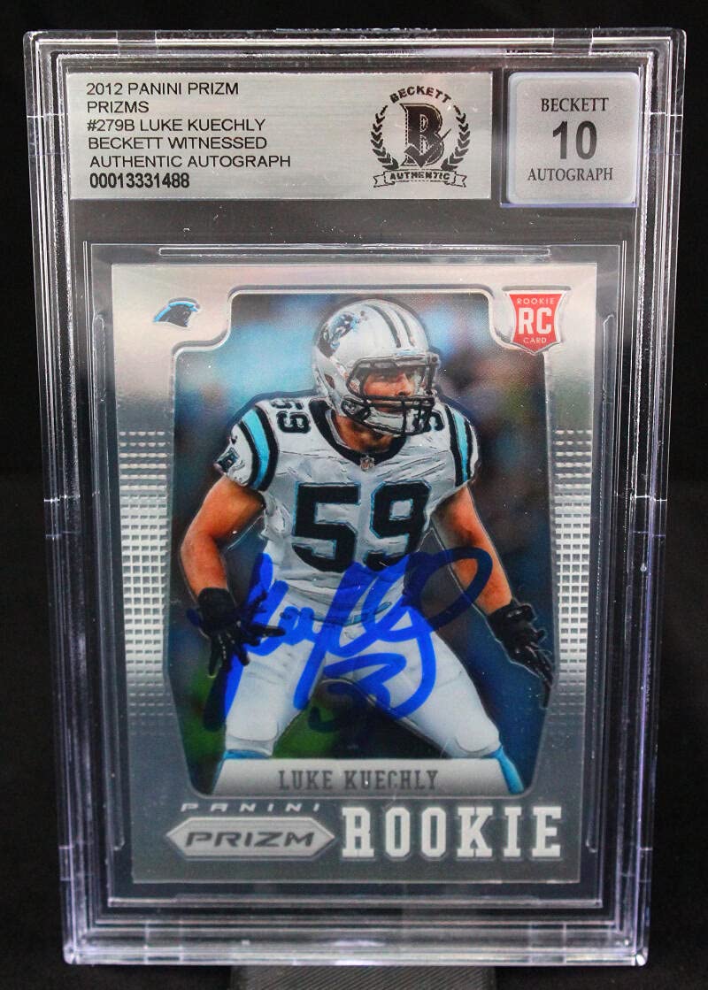 2012 Panini Prizm #279B PRIZMS Luke Kuechly Panthers BGS Autograph 10