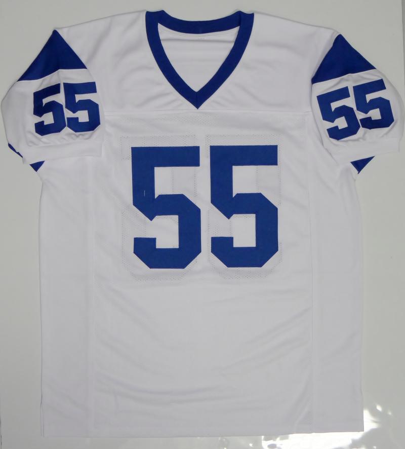 Maxie Baughan Autographed White Pro Style Jersey w/ Insc- Jersey Source Auth