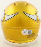 Justin Jefferson Signed Vikings Flash Mini Football Helmet - Beckett